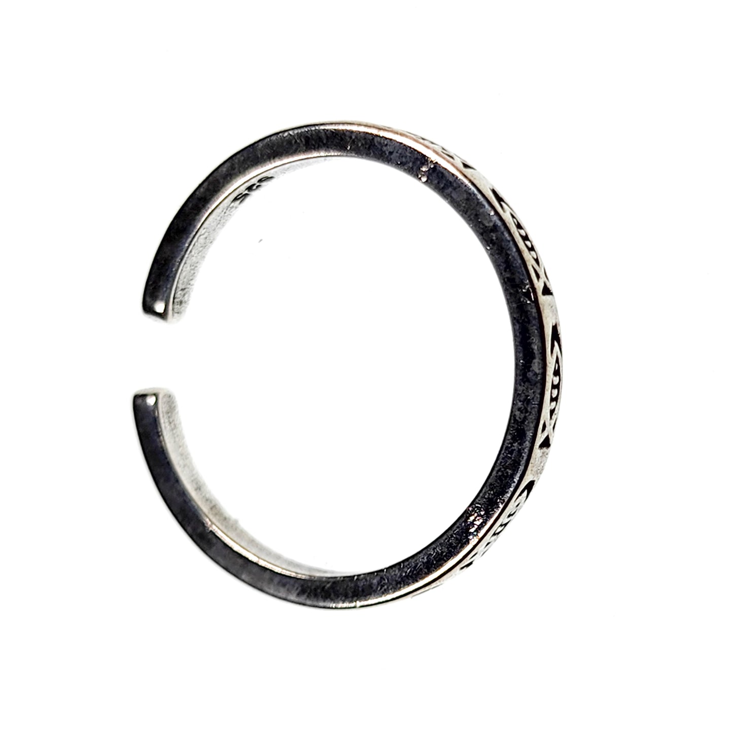 Fish & Abundance Adjustable Small Silver Ring