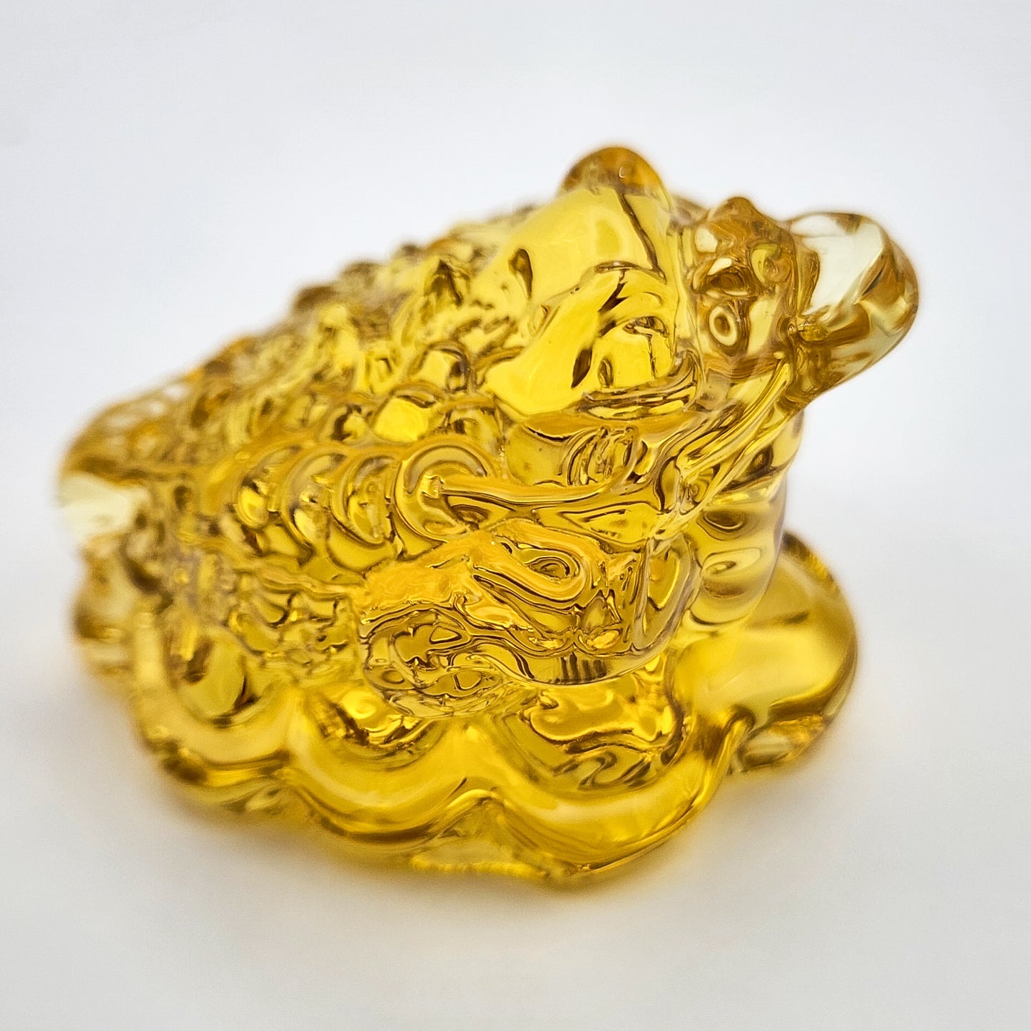 Yellow Amber Money Frog of Wealth for Home & Office Décor