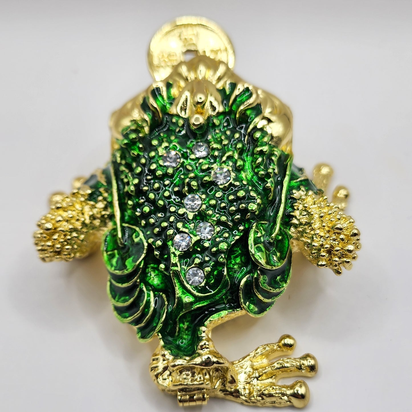 Metallic Money Frog Décor Container for Jewelry & Small Items