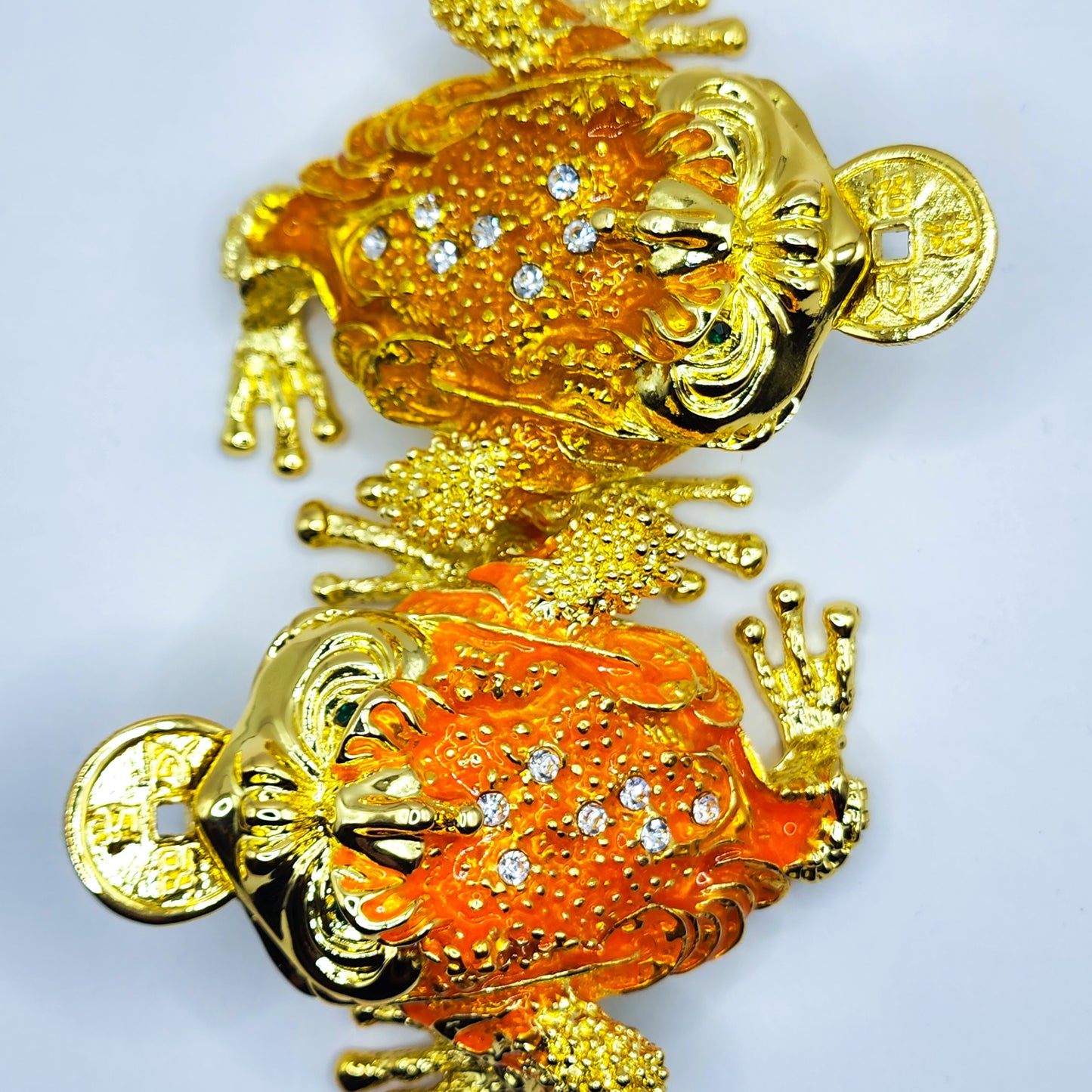 Metallic Money Frog Décor Container for Jewelry & Small Items