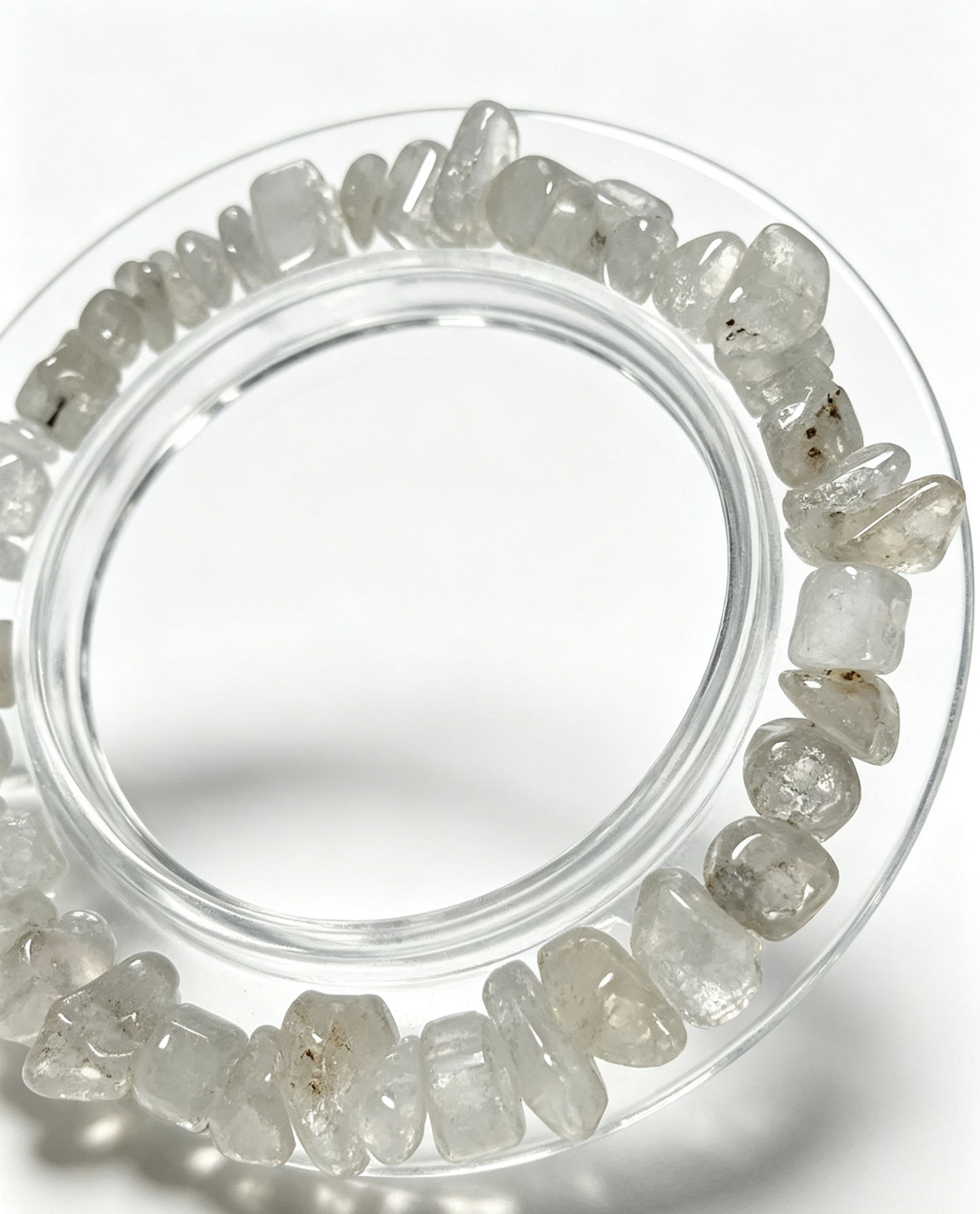 Clear & Smoky Quartz Raw Chip Bracelet, Master Healer & Energy Amplifier – “Divine Light”