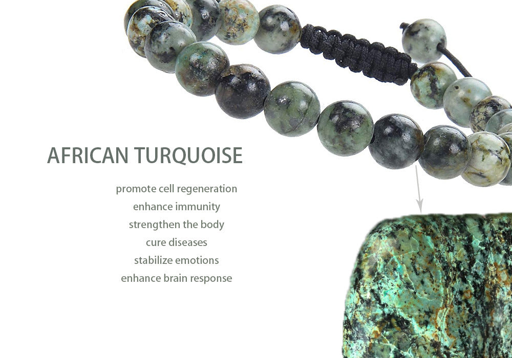 Natural African Turquoise Crystal Bracelet for Transformation – The “Stone of Evolution”