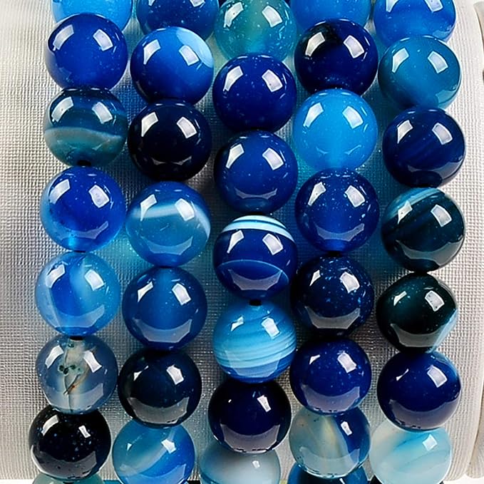 Natural Blue Agate Crystal Bracelet for Emotional Health – The “Stone of Freedom and Serenity”