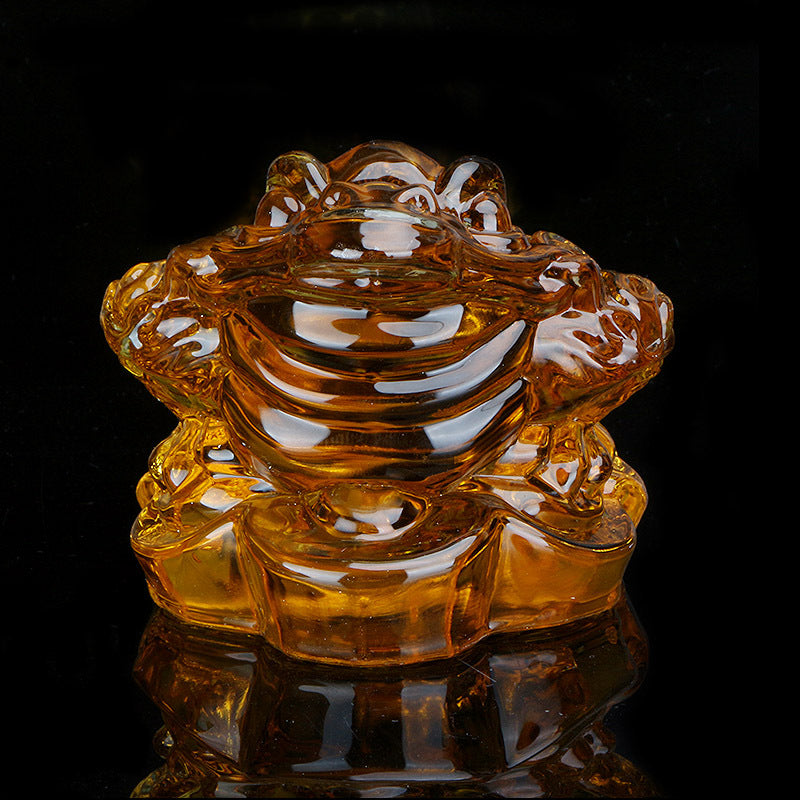 Yellow Amber Money Frog of Wealth for Home & Office Décor