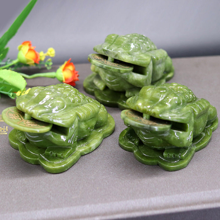 Jade Money Frog of Wealth for Home & Office Décor