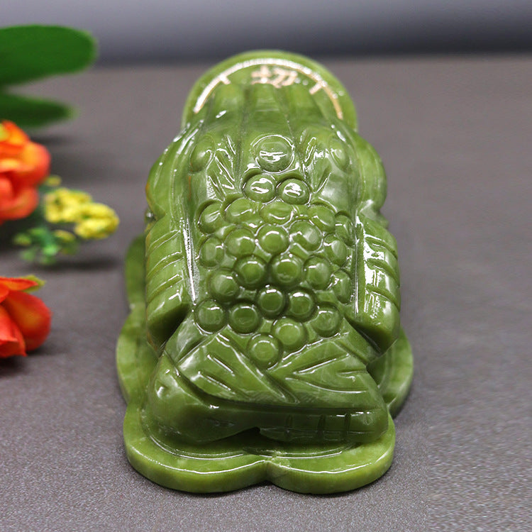 Jade Money Frog of Wealth for Home & Office Décor