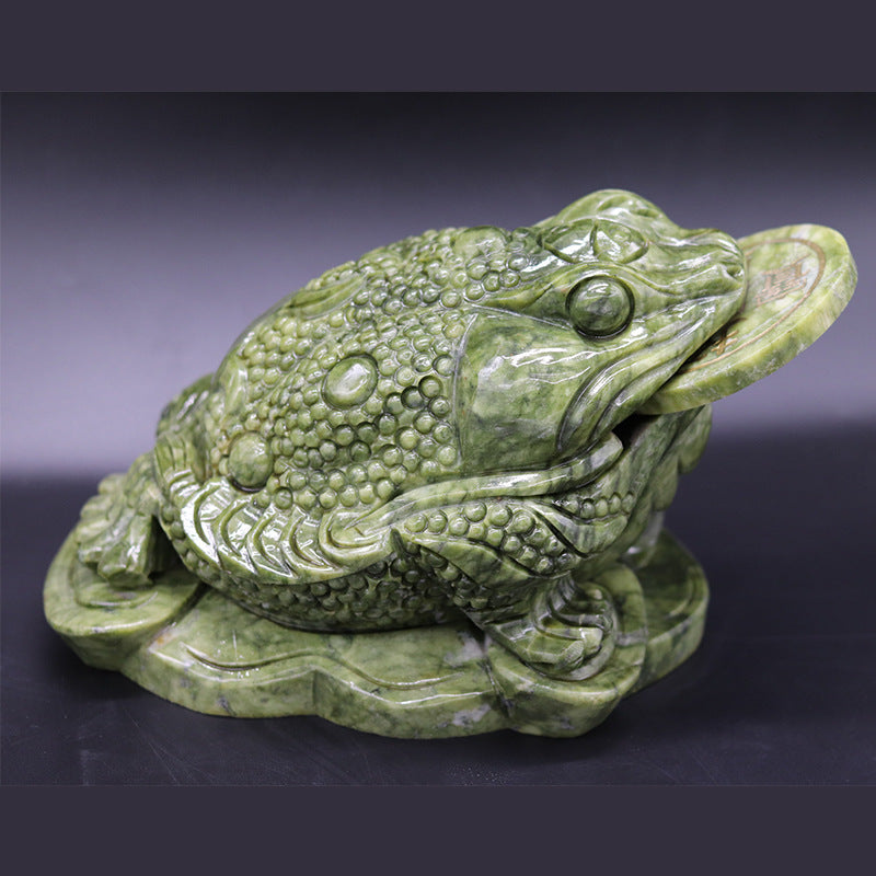 Jade Money Frog of Wealth for Home & Office Décor