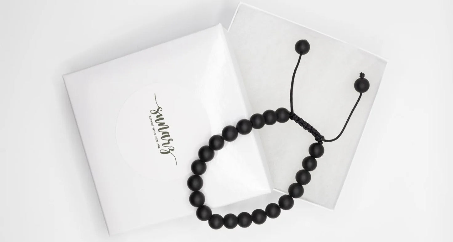 Natural Matte Onyx Bracelet for Positivity – the “Stone of Protection”