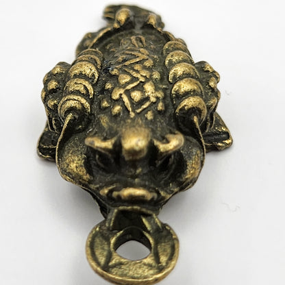 Feng Shui Money Frog Keychain Charm