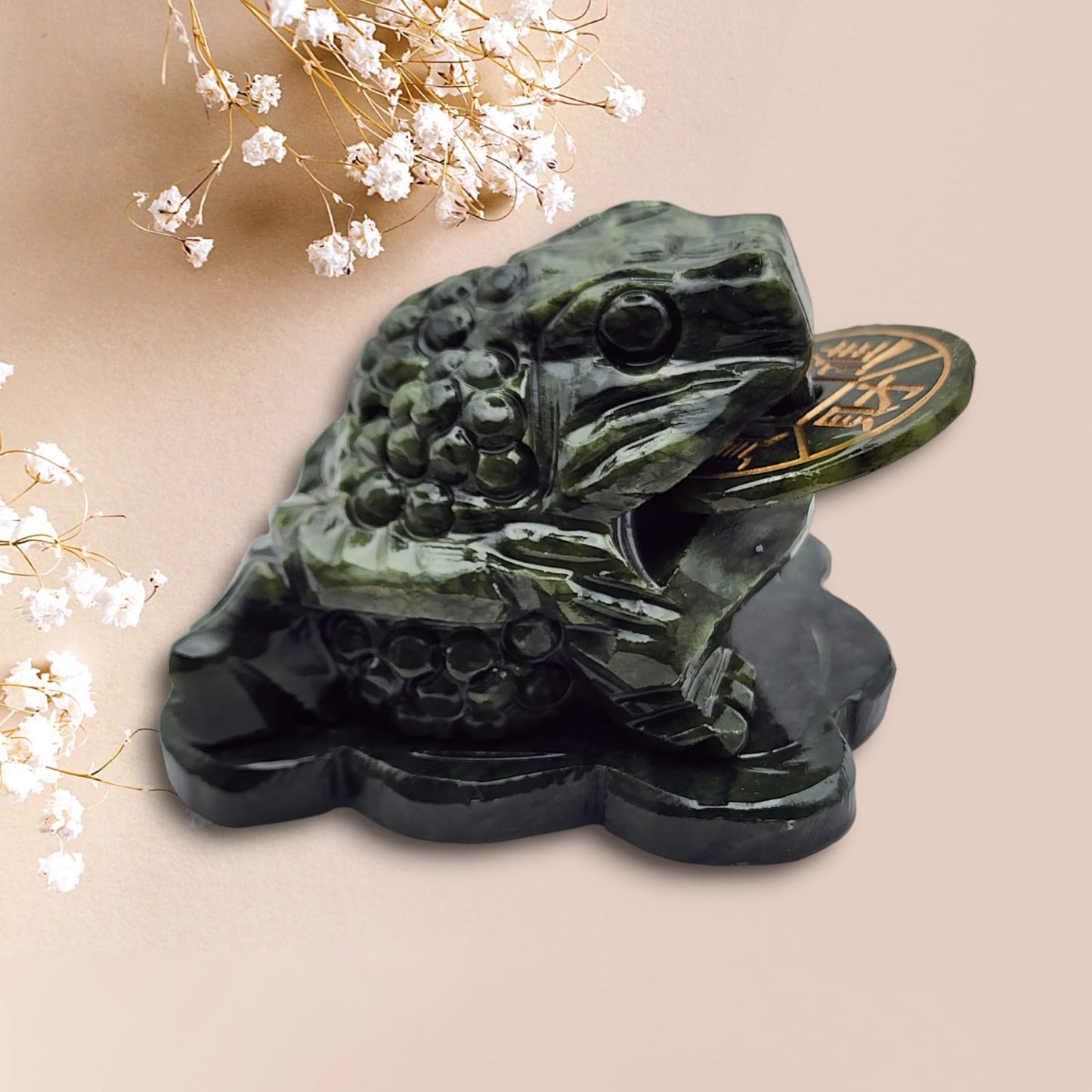 Jade Money Frog of Wealth for Home & Office Décor