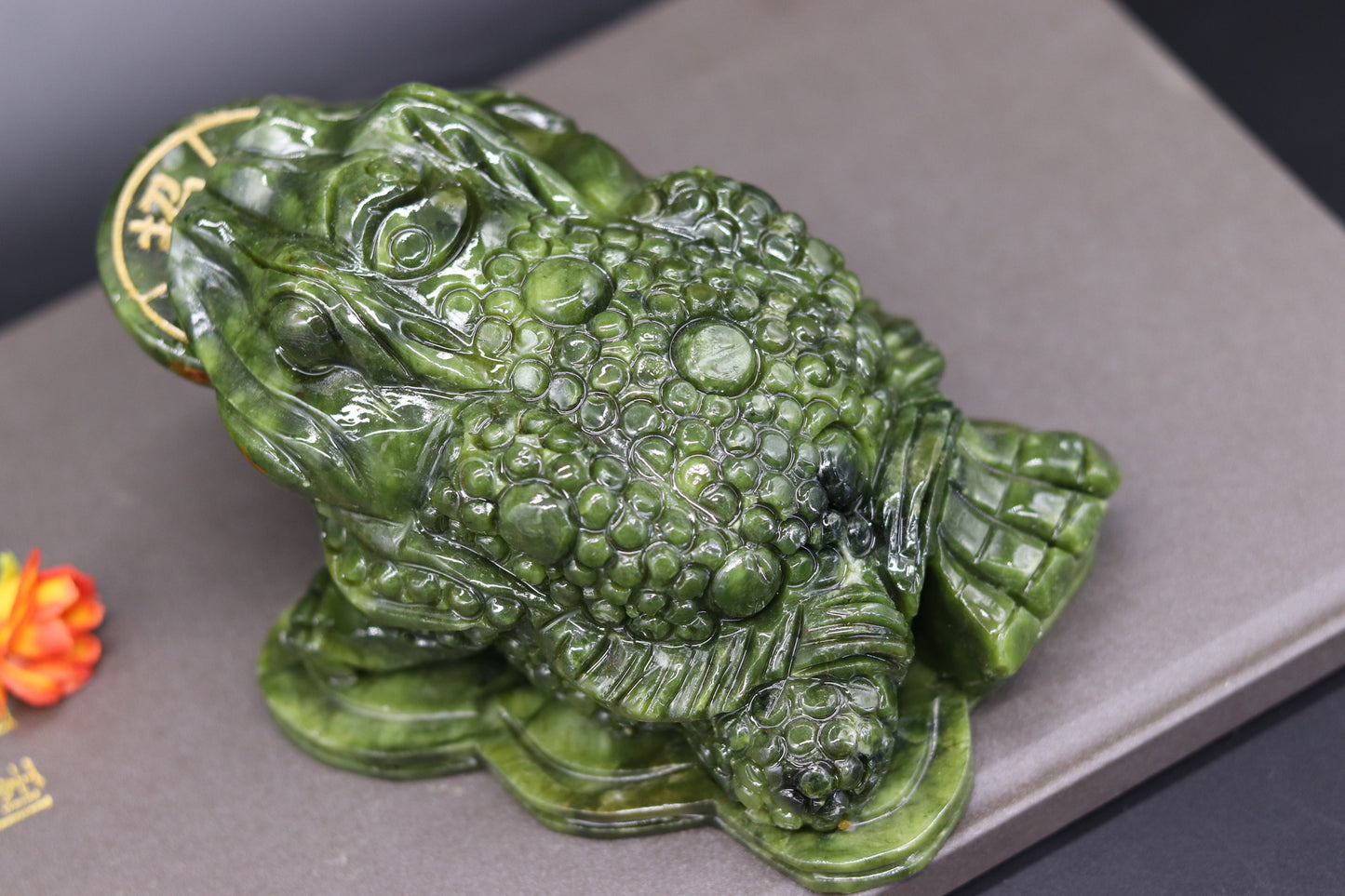 Jade Money Frog of Wealth for Home & Office Décor