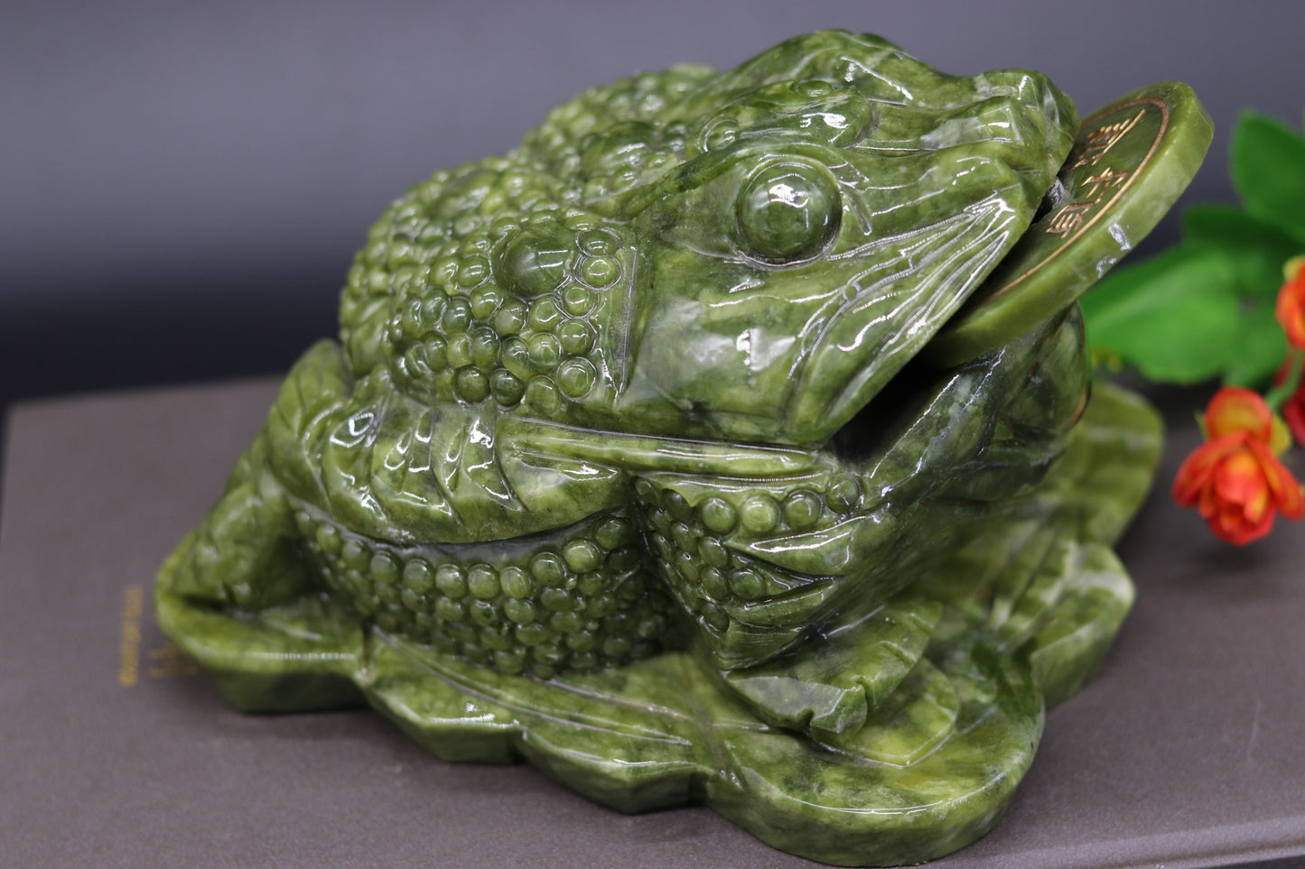 Jade Money Frog of Wealth for Home & Office Décor