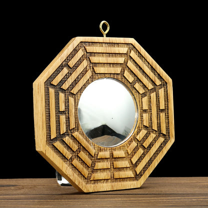 Classic Maple Wood Bagua Mirror